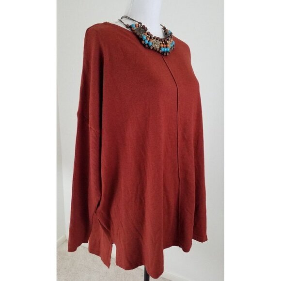 Style&co Woman~Plus Sz 1X~Seamed Dark Orange  Boat-Neck Rich Auburn Tunic NWT$56 - Picture 9 of 12
